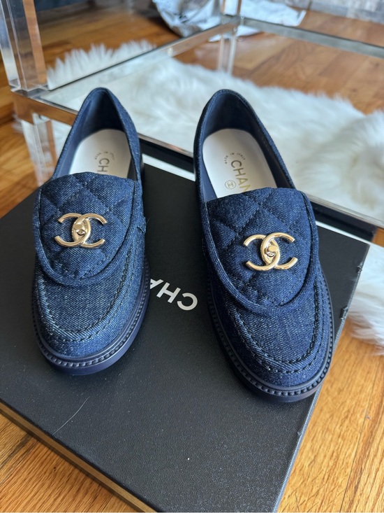 CHANEL Shoes - CHANEL Denim Loafers